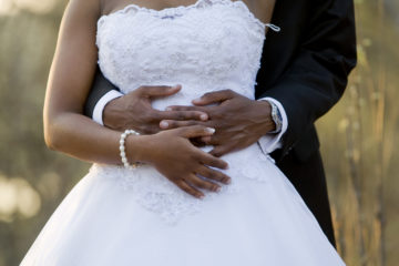 black bride and groom